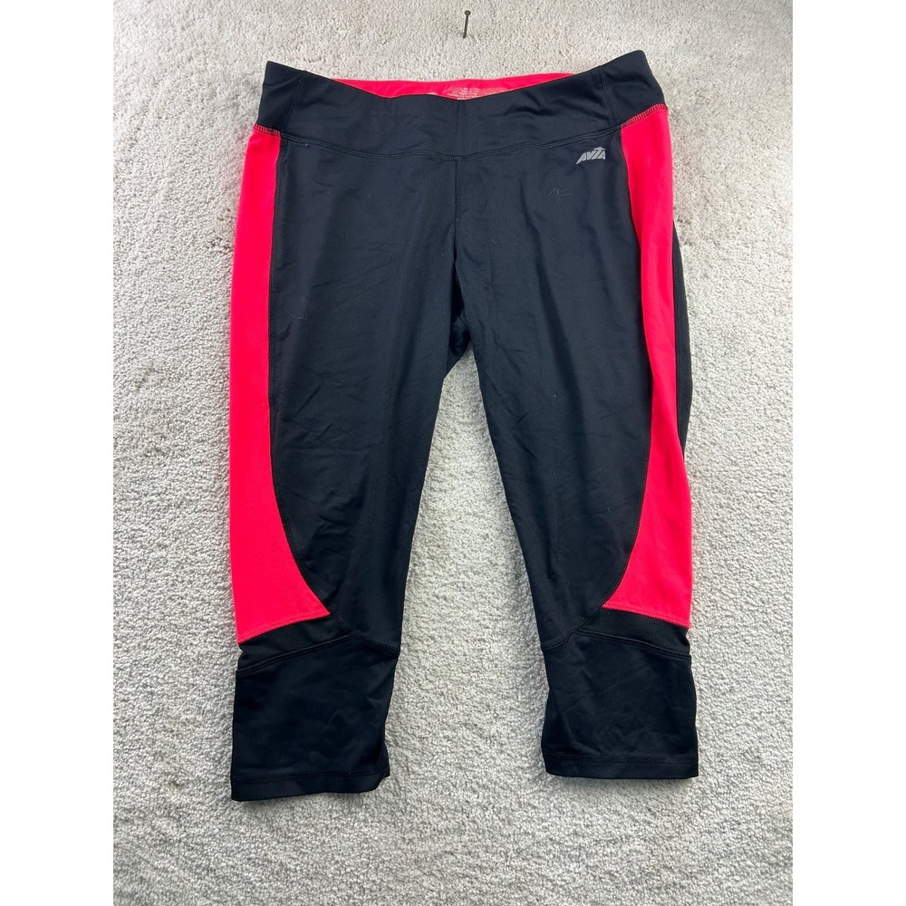 Avia Leggings Women's Black Red‎ Large Stretch Breathable Workout